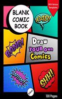 Blank Comic Book for Kids with Various Templates