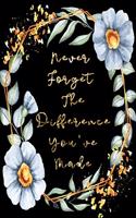 Never Forget The Difference You've Made