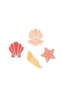 Seashells at the Beach: 150 Lined Journal Pages / Diary / Notebook with Colorful Illustrated Beach Lovers Seashells on the Cover