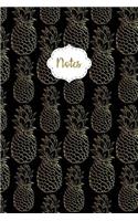 Notes: Golden Pineapples College Ruled Journal for Taking Notes Journaling School or Work