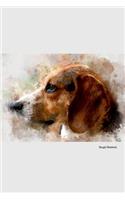 Beagle Notebook: Hand Painted Watercolor Dog Journal