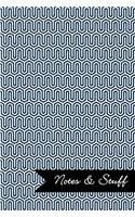 Notes & Stuff Lined Notebook With Sapphire Blue Key Maze Pattern Cover