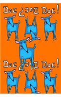 Bullet Journal Notebook for Dog Lovers, Blue Dogs in a Row 2: Graph Design - 162 Numbered Pages with 150 Graph Style Grid Pages, 6 Index Pages and 2 Key Pages for Journaling, Writing, Planning and Doodling, for