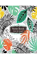 Notebook Dot&Graph: Leaves on Cover Notebook Journal Diary, 110 pages, DOTGrid 55pages&GRAPH 55pages 8.5" x 11"(1 Leaves on Cover Dot&graph)