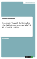 Synoptischer Vergleich der Bibelstellen "Das Gleichnis vom verlorenen Schaf Lk 15, 1-7 und Mt 18, 12-14