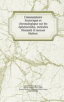 Commentaire historique et chronologique sur les ephemerides, intitules Diurnali di messer Matteo .