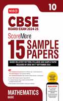 Mtg Cbse Class 10 Scoremore 15 Sample Papers Mathematics Basic Book for 2025 Board Exam