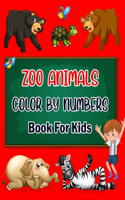 Zoo Animals Color By Numbers Book For Kids