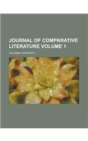 Journal of Comparative Literature Volume 1: (English)