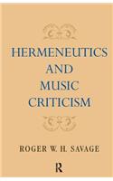 Hermeneutics and Music Criticism