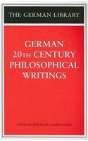 German 20th Century Philosophical Writings