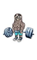 Workout & Food Sloth Notebook