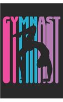 Gymnastics Notebook - Gymnast Silhouette Gymnastics Gymnast Gift - Gymnastics Journal