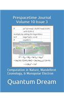 Prespacetime Journal Volume 10 Issue 3: Computation in Nature, Mandelbrot Cosmology, & Monopolar Electron