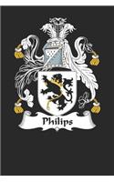 Philips: Philips Coat of Arms and Family Crest Notebook Journal (6 x 9 - 100 pages)