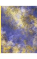 Golden Purple Clouds: Large Blank Lined Notebook / Journal To Write In