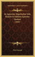 de Apparente Magnitudine Solis Humilis Et Sublimis Epistolae Quatuor (1642)