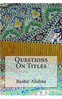 Questions On Titles