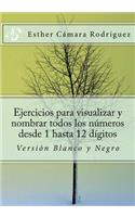 Ejercicios para visualizar y nombrar todos los números desde 1 hasta 12 dígitos