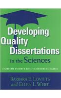 Developing Quality Dissertations in the Sciences