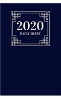 2020 Daily Diary 366 pages one page per day fully lined with navy cover