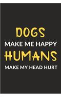 Dogs Make Me Happy Humans Make My Head Hurt