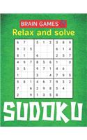 BRAIN GAMES Relax and solve SUDOKU: 250 Sudoku Puzzles Easy - Hard With Solution large print sudoku puzzle books Challenging and Fun Sudoku Puzzles for Clever Kids Lovely gifts