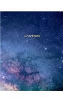 Notebook: Outer Space Constellations - Journal for Girls and Boys, Kids, School, Students and Teachers - 8 x 10, 100 Blank Lined Pages