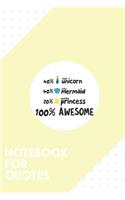 Notebook for Quotes