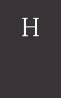Buchstabe H Notizbuch