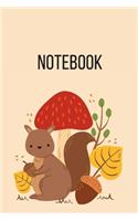 Notebook: Squirrel Gifts for Woman Blank Lined Notebook Journal & Planner - 6 x 9 inches, College Ruled Lined,110 Pages