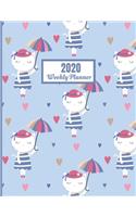 2020 Weekly Planner: 52 Week Start on Monday Blue Cats Calendar Schedule Organizer and Journal Notebook to help you plan and get organized