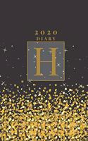 Personalised 2020 Diary Week To View Planner: - Gold Letter H The Best Of The Best - Year Planner For Business, Office, Home, University, College, School, Appointments, Organizer.
