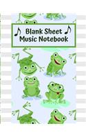 Blank Sheet Music Notebook: Music Manuscript Staff Paper for Musicians (108 pages, 12 staves per page)