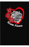 Team Fiona: Hippo Journal Notebook Planner 120 Pages 6x9 Inches Matte Cover Finish