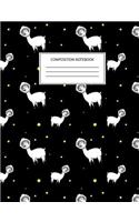 Composition Notebook: Astronaut Llama Space Composition Book - Wide Ruled Alpaca Journal