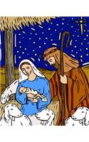 Holy Family Christmas Eve First Noel Mary Joseph Baby Jesus Manger Comp Book 130 Pages: (Notebook, Diary, Blank Book)