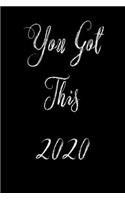 You Got This 2020: 52 Week 2020 Agenda: 6x9 Weekly Planner