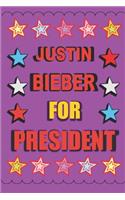 Justin Bieber for President: Empty Lined Journal Vote for Justin Bieber