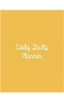 Daily Study Planner: Bright Yellow: Study Planner 8.5 X 11: Study Planner 1 Year: Study Planner Notebook: Study Planner for College Students: Study Planner Korean