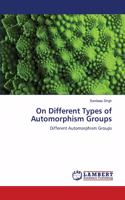On Different Types of Automorphism Groups