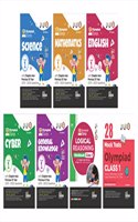 Class 1 Olympiad Champs Combo (set of 7 books) Science, Mathematics, English, Logical Reasoning, Cyber & GK with 28 Mock Tests 3rd Edition | Chapter-wise Previous 10 Year (2013 - 2022) Questions