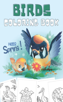 Hello Spring! - Birds Coloring Book