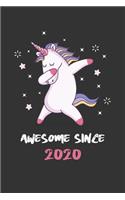 Awesome Since 2020 Unicorn Notebook