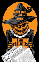 Brain Games For Adult: Activity Book: Halloween Sudoku, Word Search, Mazes, Coloring pages