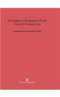 Index of Gregorian Chant, Volume II