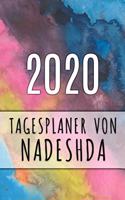 2020 Tagesplaner von Nadeshda: Personalisierter Kalender für 2020 mit deinem Vornamen