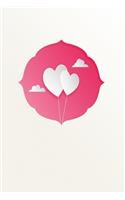 Heart balloons notebook