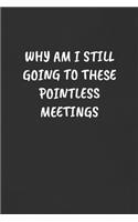 Why Am I Still Going to These Pointless Meetings: Sarcastic Black Blank Lined Journal - Funny Gift Notebook