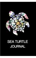 Sea Turtle Journal: Turtle Composition Notebook, Floral Pattern, Draw and Write, Daily Diary Planner for Girls